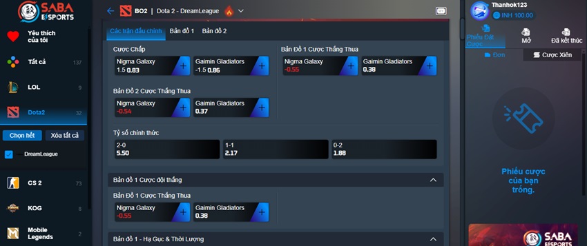 Quy dinh cuoc DOTA 2 12BET